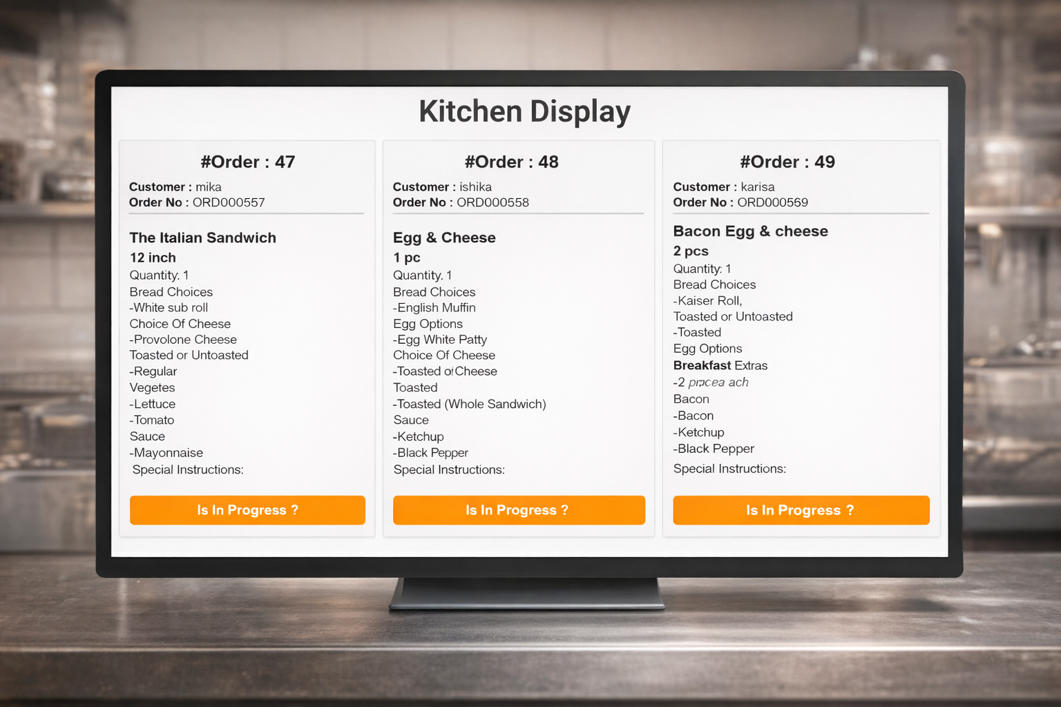 Kitchen Display System